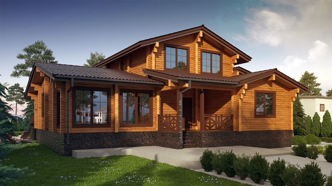 Покраска деревянного дома или сруба из бруса, бревна, лафета внутри и снаружи. Любой регион.