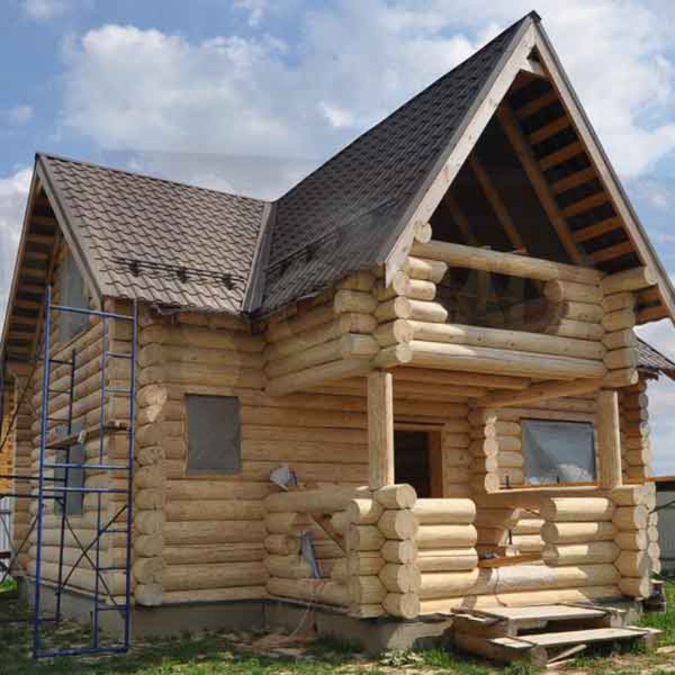 Шлифовка дома из цилиндрованного бревна. ГК Шувое. Опыт с 1998 года. Выезжаем в любой регион.
